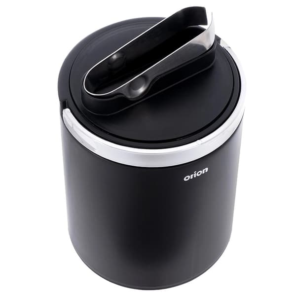 Isspand i rustfrit stål med låg og tang, 1,9 l, sort