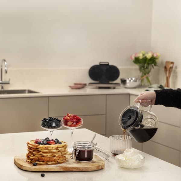 Dubbel våffeljärn, keramisk nonstick-beläggning, 1200W