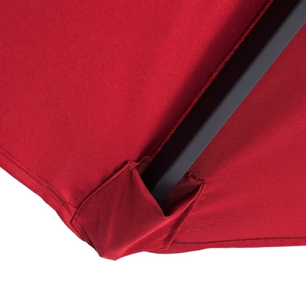 Solcellsbelyst LED-parasoll 330 cm, UV-skydd 30+, vattenavvisande