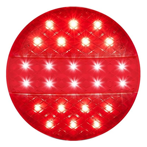 Takavalo 12/24V 3 toimintoa 140mm STF LED läpipainopakkauksessa