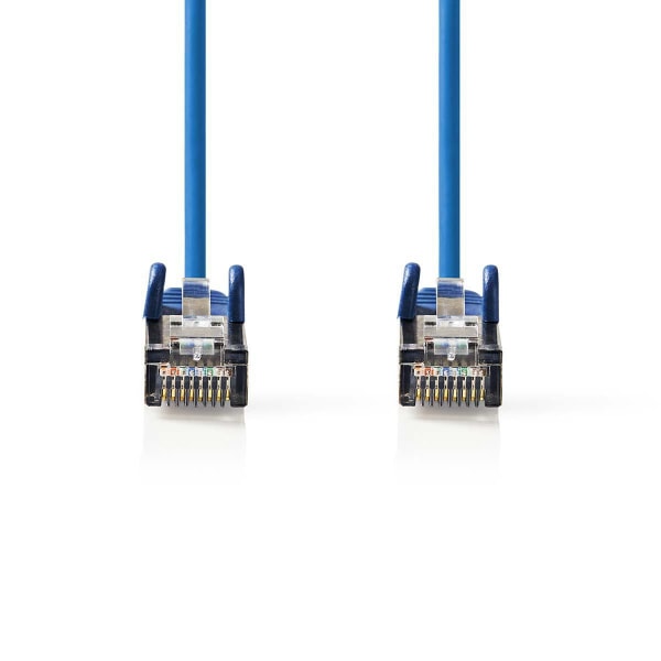 CAT5e verkkokaapeli | SF/UTP | RJ45 uros | RJ45 uros | 15.0 m | Pyöreä | PVC | Sininen | Muovipussi