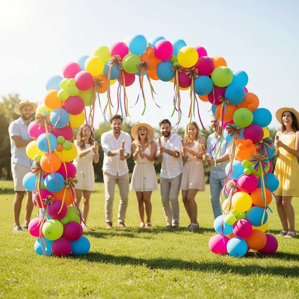 Guldstålballonbue til bryllupper og arrangementer