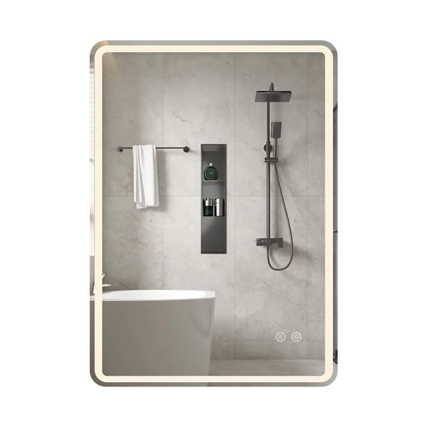 LED-badrumsspegel, imfri, dimbar, 80x60 cm