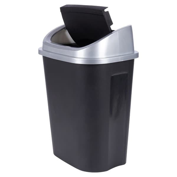 Soptunna 25L, hållbar, mörkgrå, vippbart lock