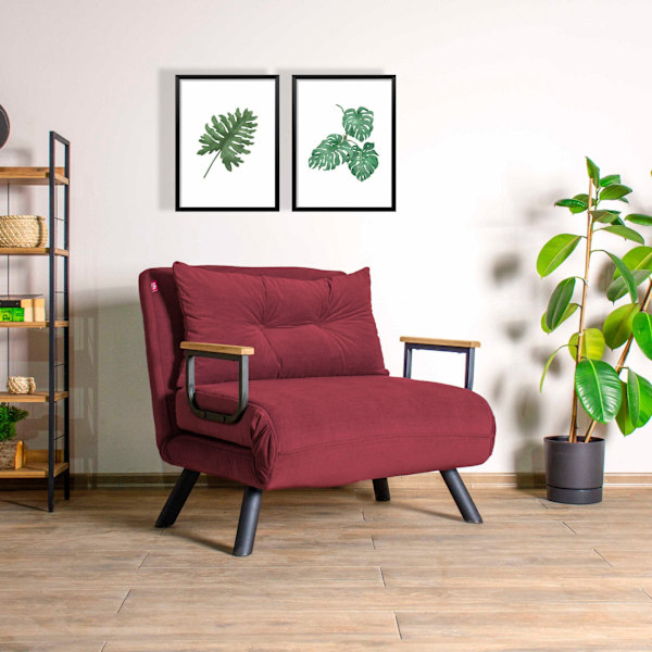 1-paikkainen vuodesohva Sando Single - Maroon