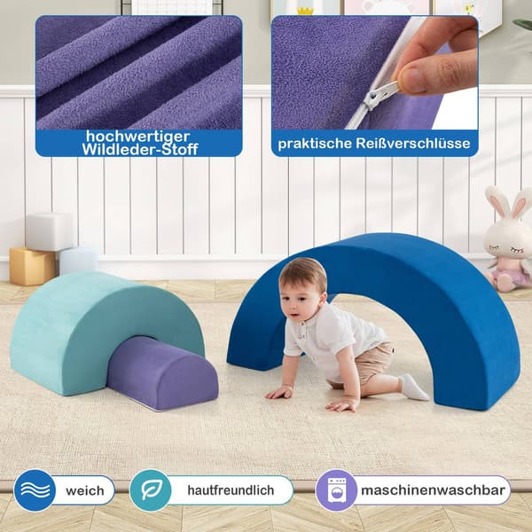 Foam Climbing Blocks Set – 3-delade, tvättbara överdrag