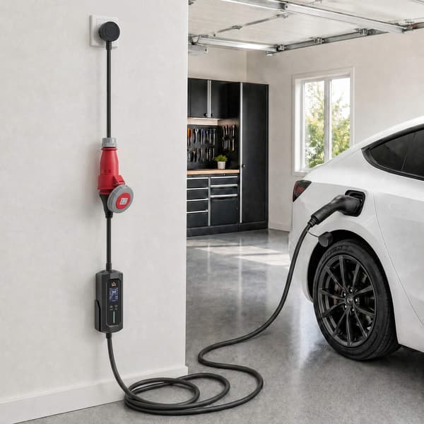 11kW Typ 2 elbilsladdare, 8m kabel, justerbar effekt