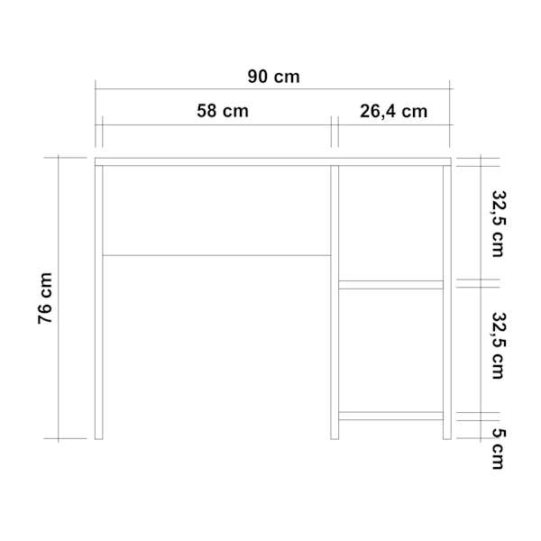 Studiebord Mundus - Hvid
