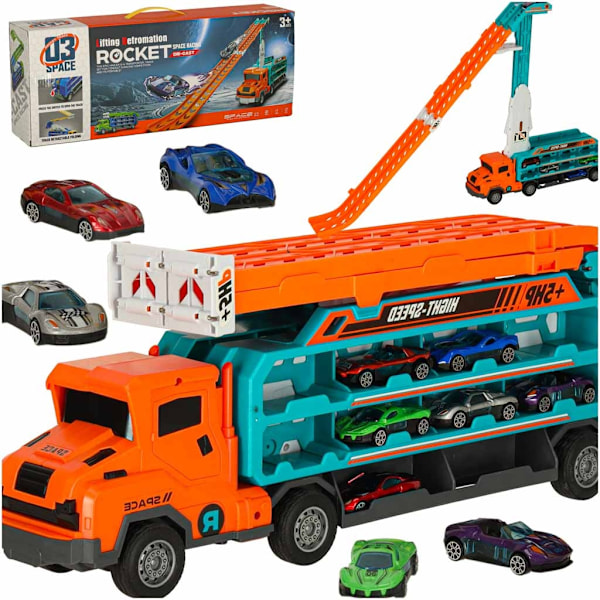 Campingvogn med racerbaneslide 6el orange