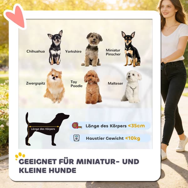 Hundevogn, Sammenklappelig, Opbevaringskurv, Kopholder, 10 kg, Grå