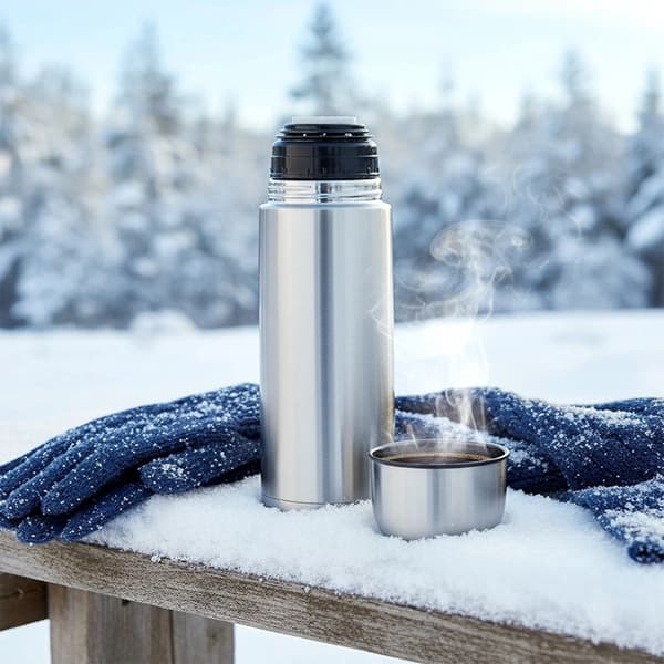 Termokande i rustfrit stål, 350 ml – sølv