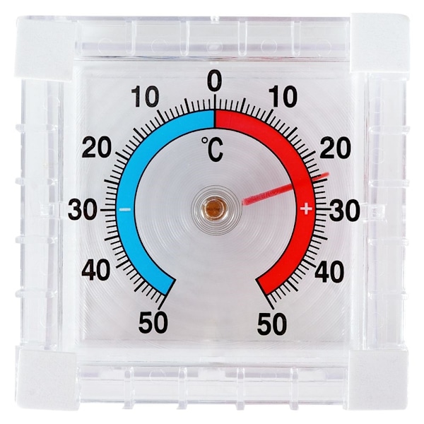 Firkantet bimetal termometer til vinduer, -50°C til +50°C