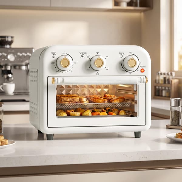 12L Airfryer Ovn, 5 Programmer, Tåler Opvaskemaskine, 1200W