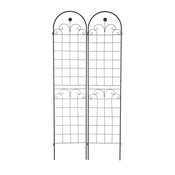 Spaljé 220 cm set om 2 svarta