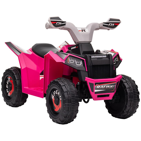 Elektrisk Børne-Quad, Mini-El-Quad Med Frem- Og Bakfunktion, 6 V Elbil Til Børn 1,5-3 År, 2,5 Km/T, Pink