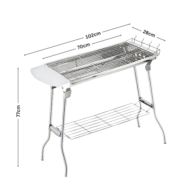 Herzberg HG-8112: Grillgrill med bæretaske