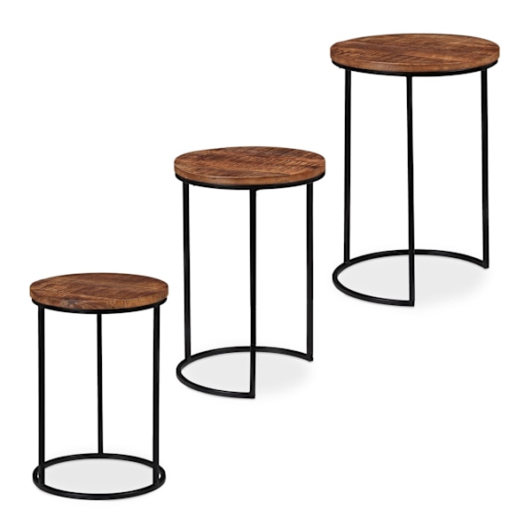 Sidebord sæt med 3 stk