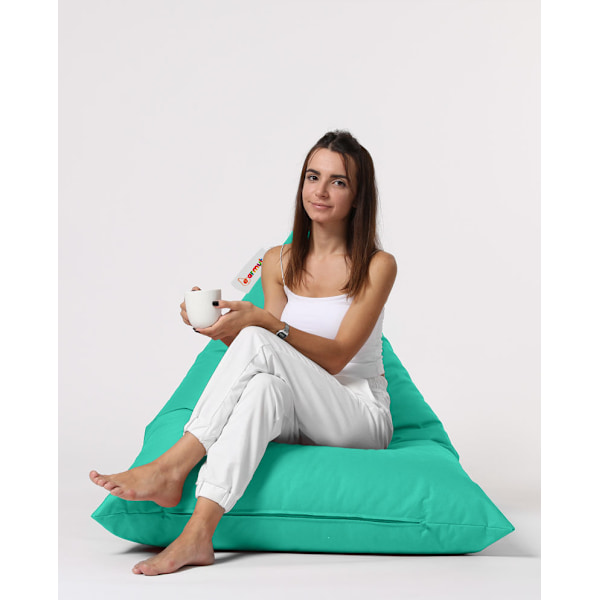 Garden Bean Bag Pyramid Big Bed Puf - Turkis