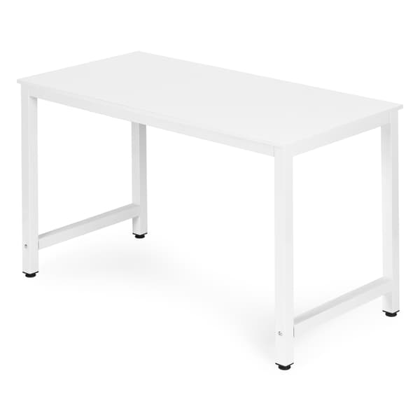Datorbord 120x60 cm, vit MDF, metallram