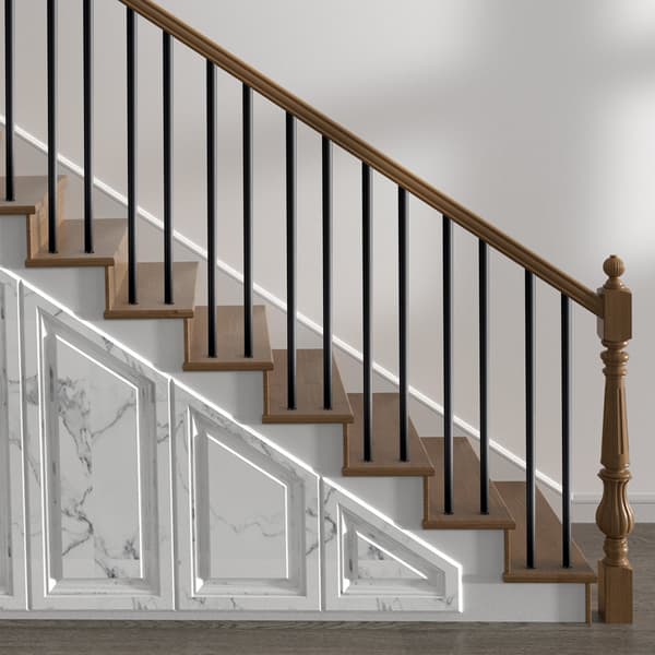 Trappbaluster i aluminium, 51-pack, 91 cm, svart, 1,3 cm