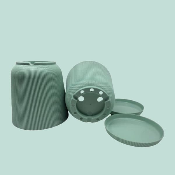 Krukor med fat, set om 2, inomhus/utomhus