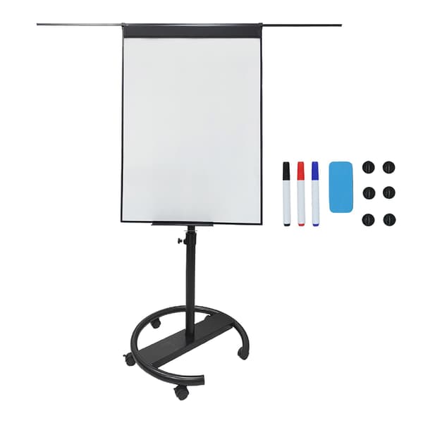 Blädderblockstavla, magnetisk, 100x70 cm, mobilt stativ