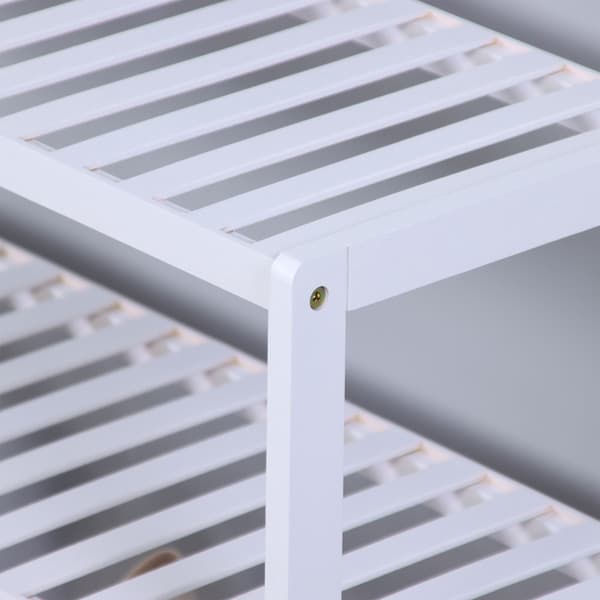 Bambus skohylde, 3-lags, pladsbesparende design