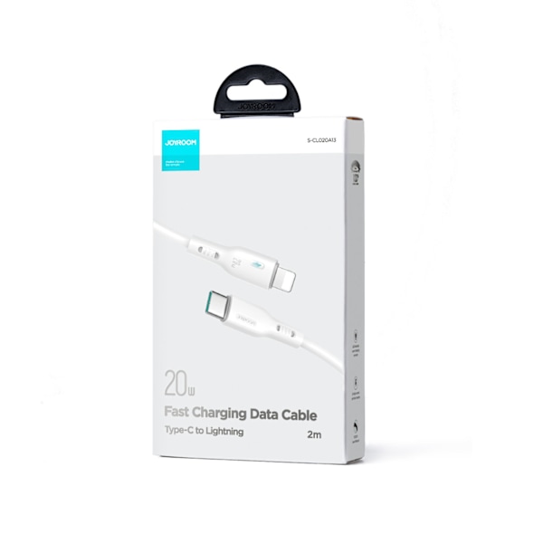 iPhone-kaapeli LED-merkkivalolla USB-C - Lightning 20W 2m valkoinen