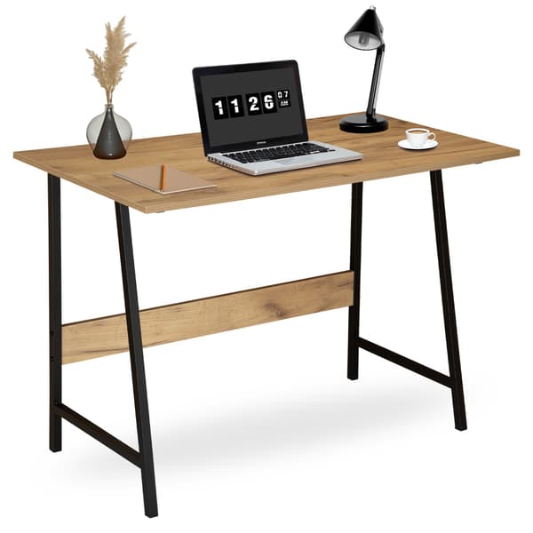 Loft computerbord, stål og laminat, 100x50 cm