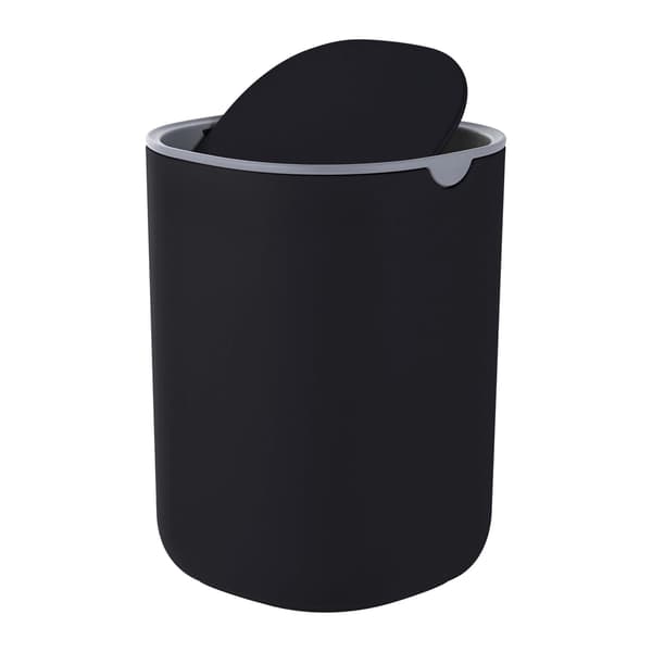 Mini bordspand med svinglåg, 1,5 l – sort
