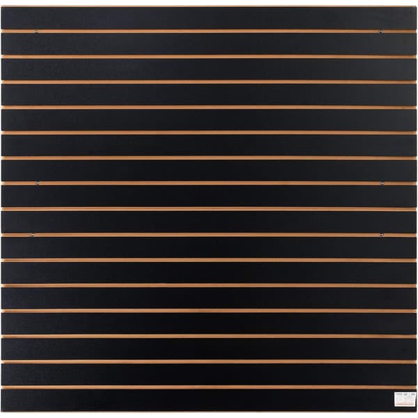 Slatwall-paneler, 24 x 48 i svart MDF, set om 2