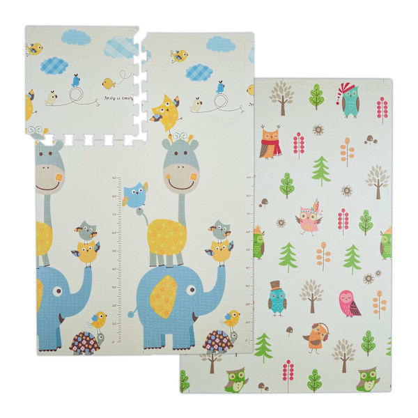 Puslemåtte duo: ugle / elefant