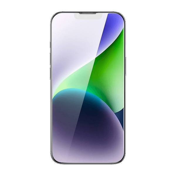 Härdat glas för iPhone 14 Plus / 13 Pro Max med 0,4 mm högtalarskydd SET