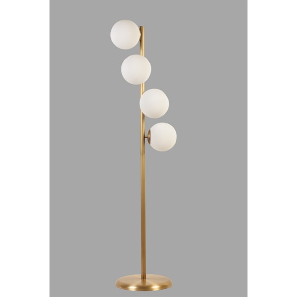 Gulvlampe Simay 4 Lü Eskitme Beyaz Camlı Lambader