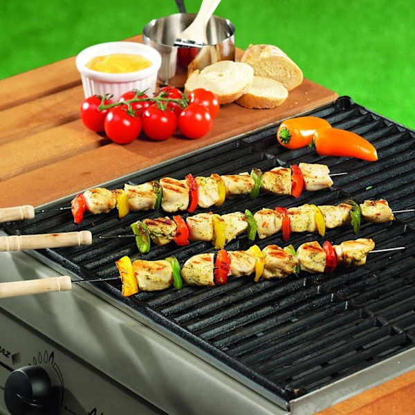 Grillspett i stål: Perfekt för grönsaker och kött