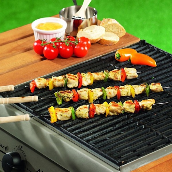 Grillspyd i stål: Perfekt til grøntsager og kød