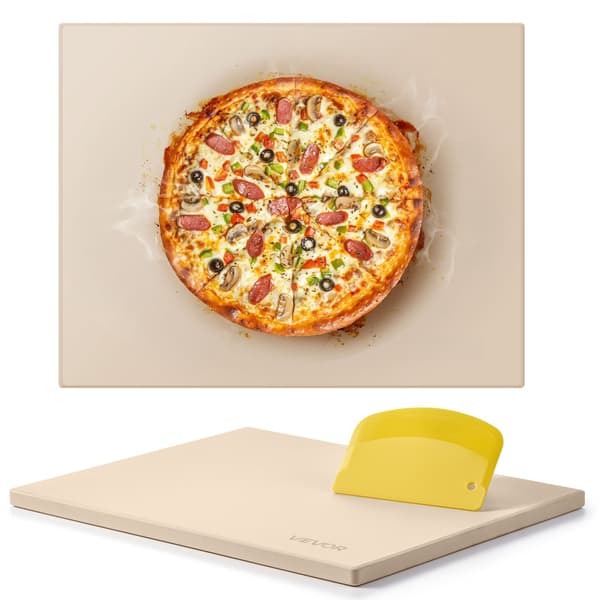 Pizzasten, 38 x 30 cm Cordierit, 15 mm, Skrapa