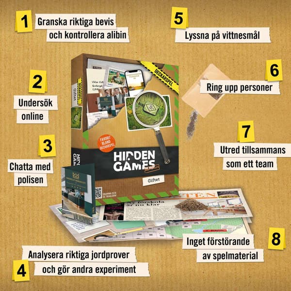 Rikospaikkalautapeli - Mysteeripulmapeli Seikkailu