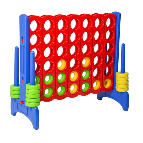 XXL Connect Four-spel – Röd & Blå, Utomhus, Plast