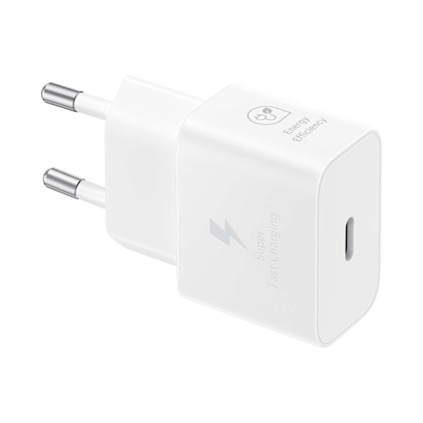 Samsung GaN USB-C 25W SFC seinälaturi valkoinen