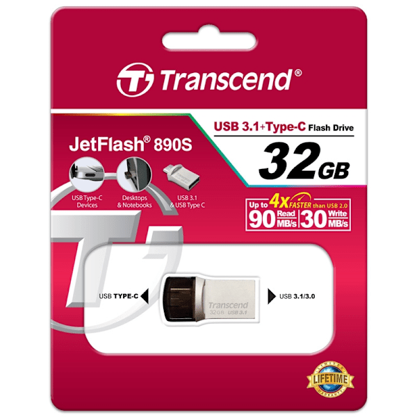 USB-minne (USB3+Type-C) 32GB