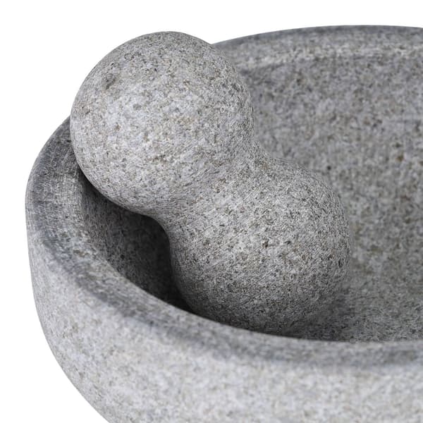 Granitmortel och mortelstöt, rund, effektiv slipning