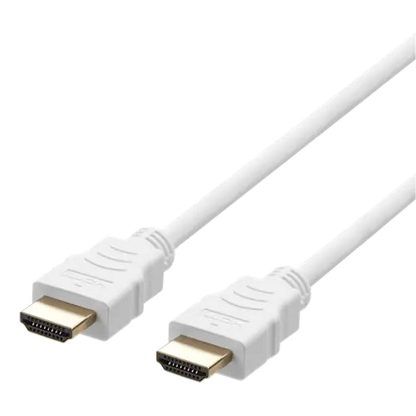 Deltaco Ultra High Speed ​​​​HDMI till HDMI, 1m - Vit