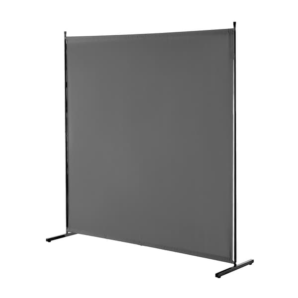 Rumsavdelare, 1,8 m enkel panel, fristående grå