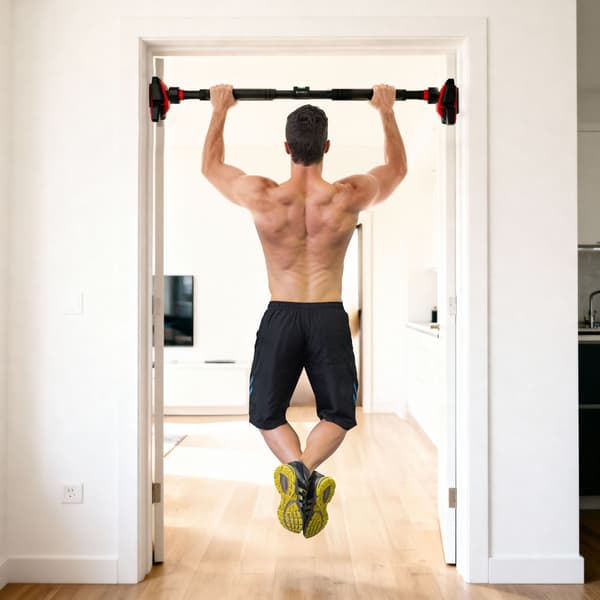 Døråbnings pull-up stang, tredobbelt støtte, 100-120 cm