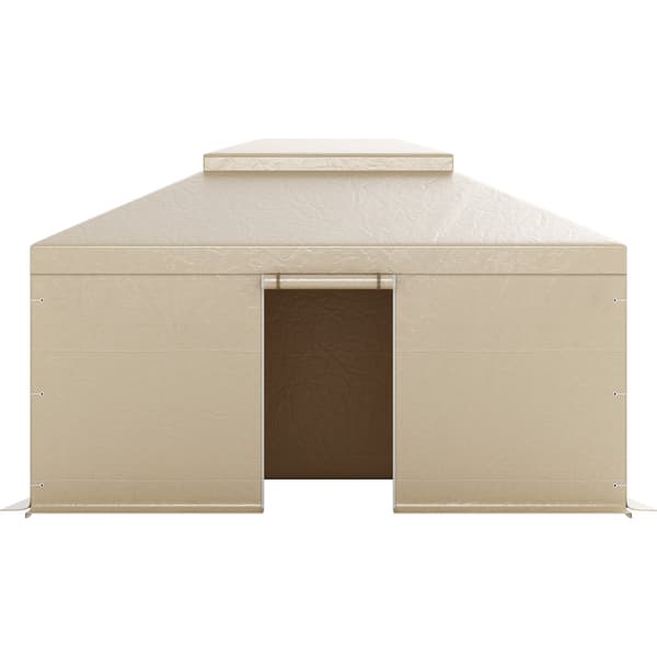 Vinterpavillonoverdækning 3,5x4,7 m, sidevægge, 180 g PE