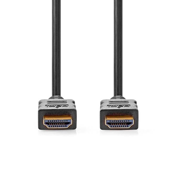 High Speed ​​HDMI ™ kabel med Ethernet | HDMI™ Kontakt | HDMI™ Kontakt | 4K@60Hz | ARC | 18 Gbps | 1.00 m | Rund | PVC | Svart | Låda
