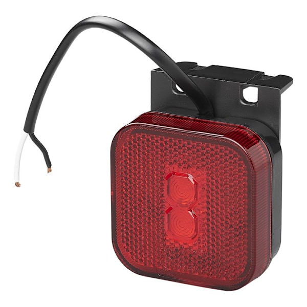 Takavalaisin 12/24V punainen 65 x 65 mm LED pidikkeellä