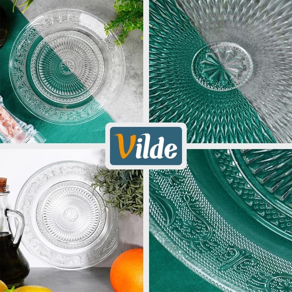 Glasdesserttallrik, 18 cm diameter, diskmaskinssäker