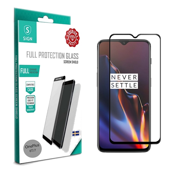 SiGN 3D skärmskydd i härdat glas för OnePlus 6T & 7